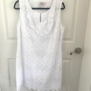 NWT Vineyard Vines Eyelet Ruffle Shift Dress 12